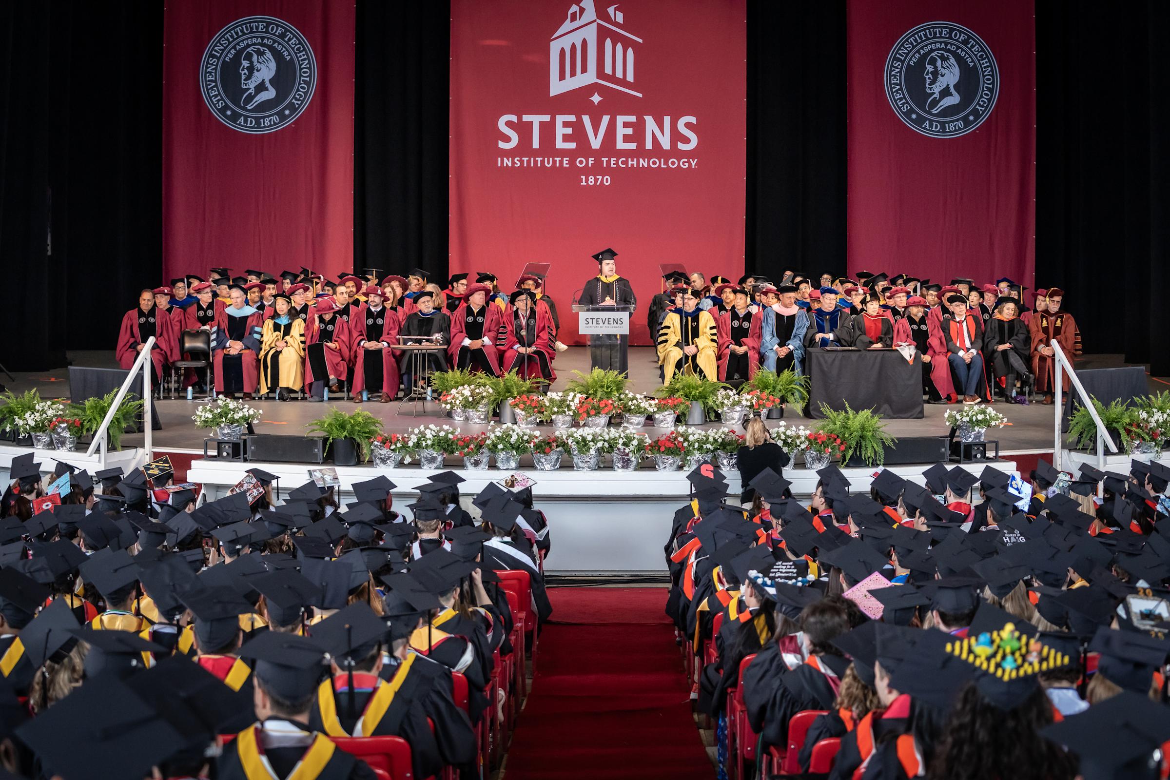 Robert T. Dahill delivers the undergraduate ceremony student address