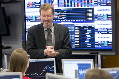 Professor George Calhoun delivering a lecture