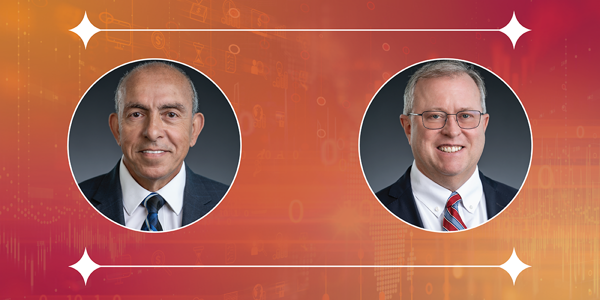 Senior lecturers Cherif Amirat (left) and Dennis Glacken (right)