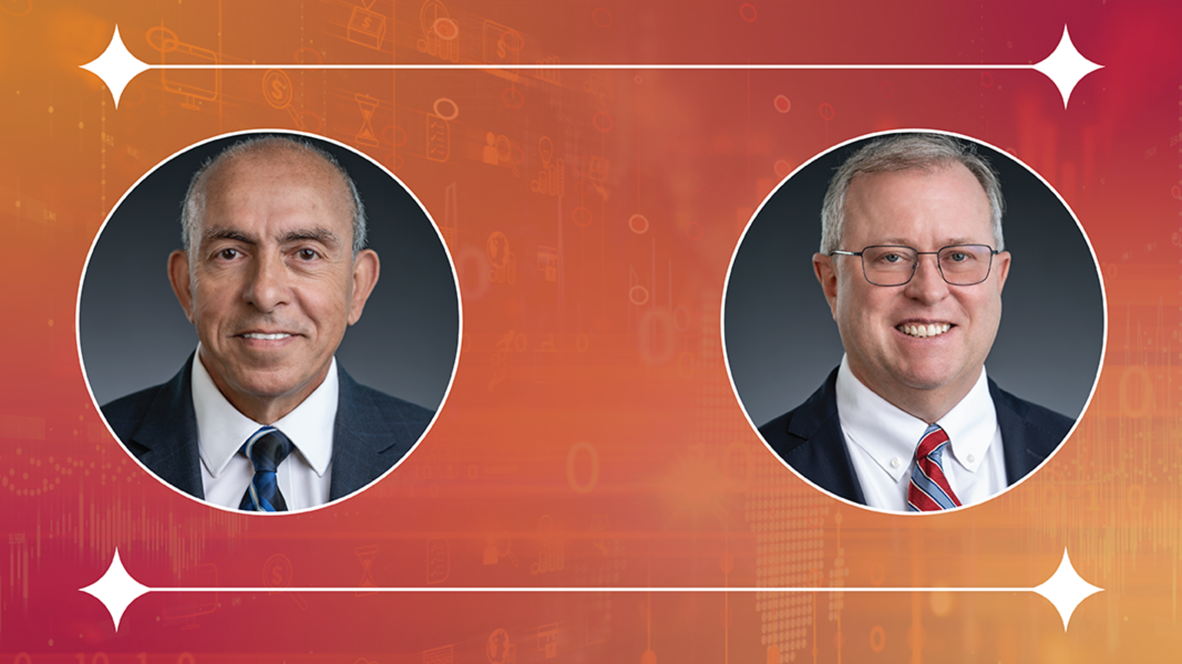 Senior lecturers Cherif Amirat (left) and Dennis Glacken (right)