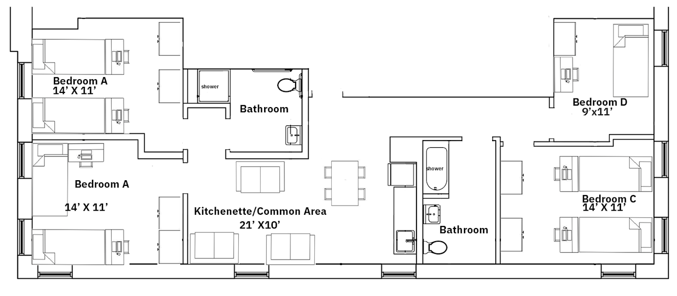 600 River Terrace 7 Person Suite