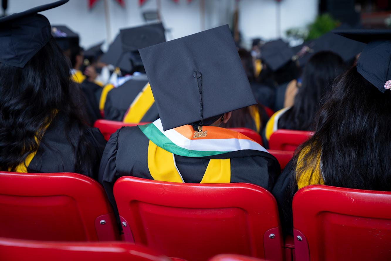 Back of graduate's grad cap