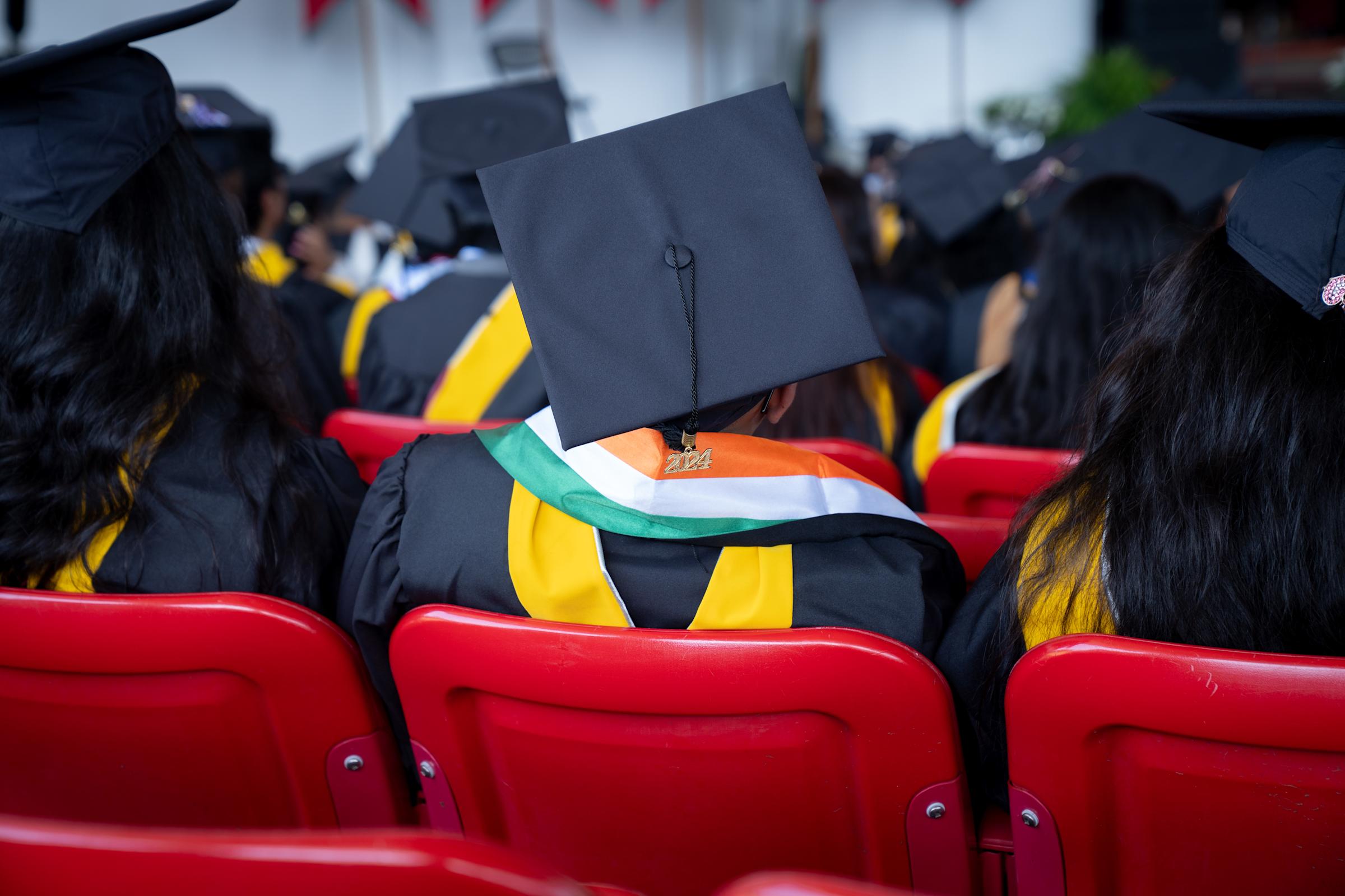 Back of graduate's grad cap