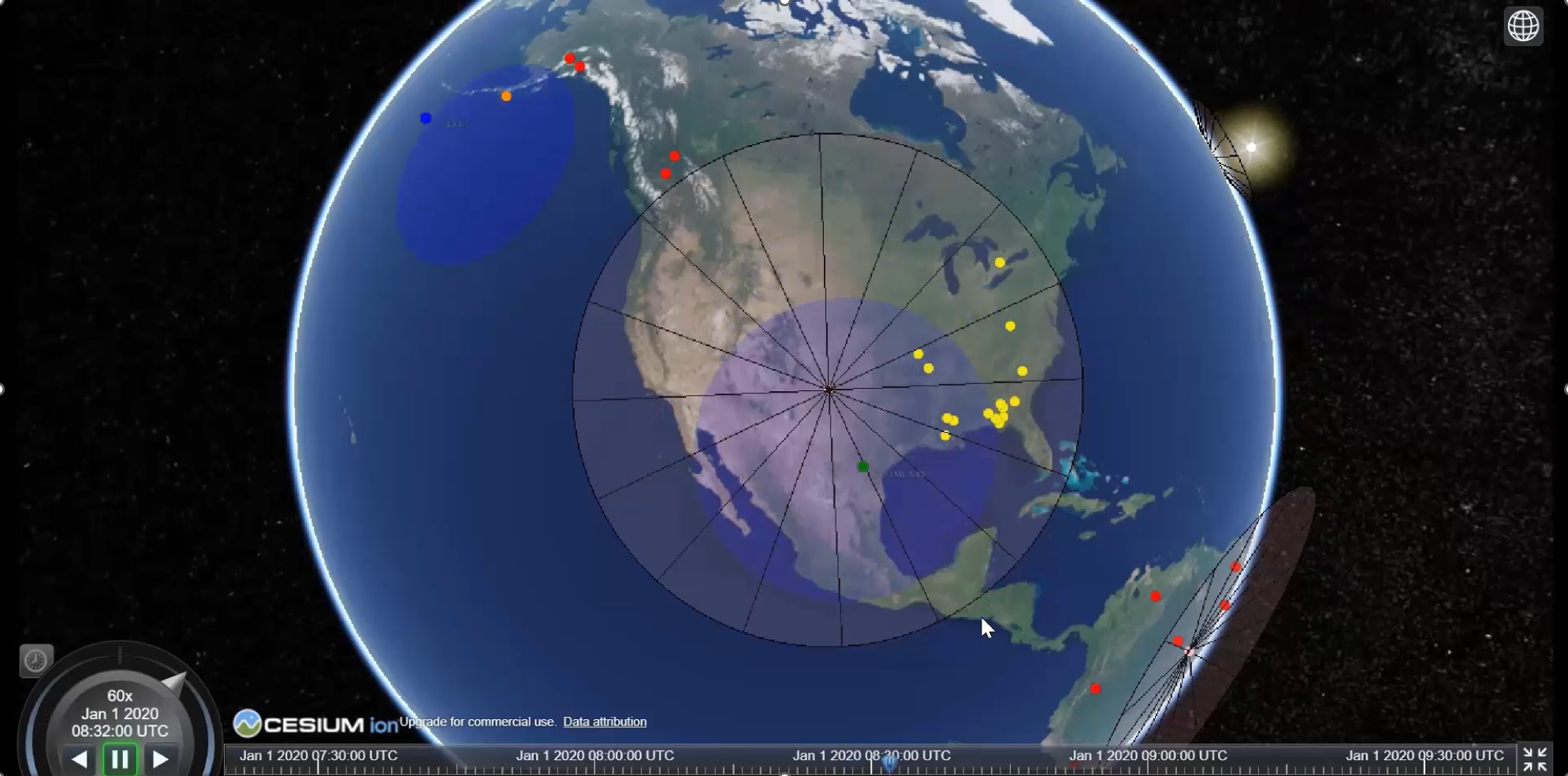 View of earth from a satellite 