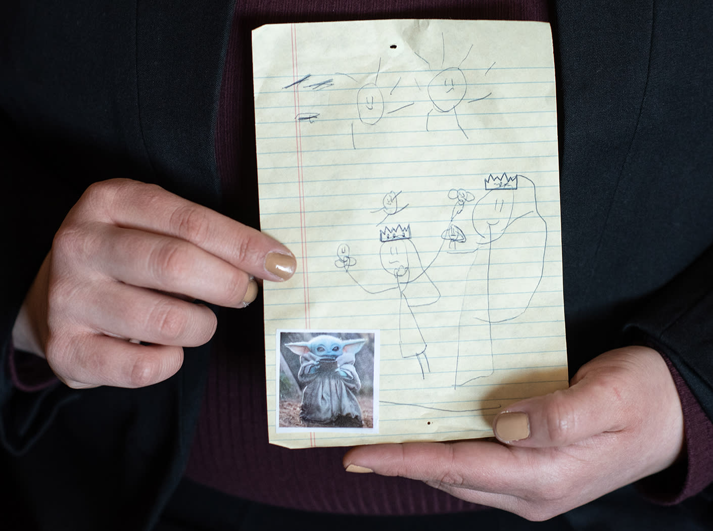 Victoria Goodlof holds drawing