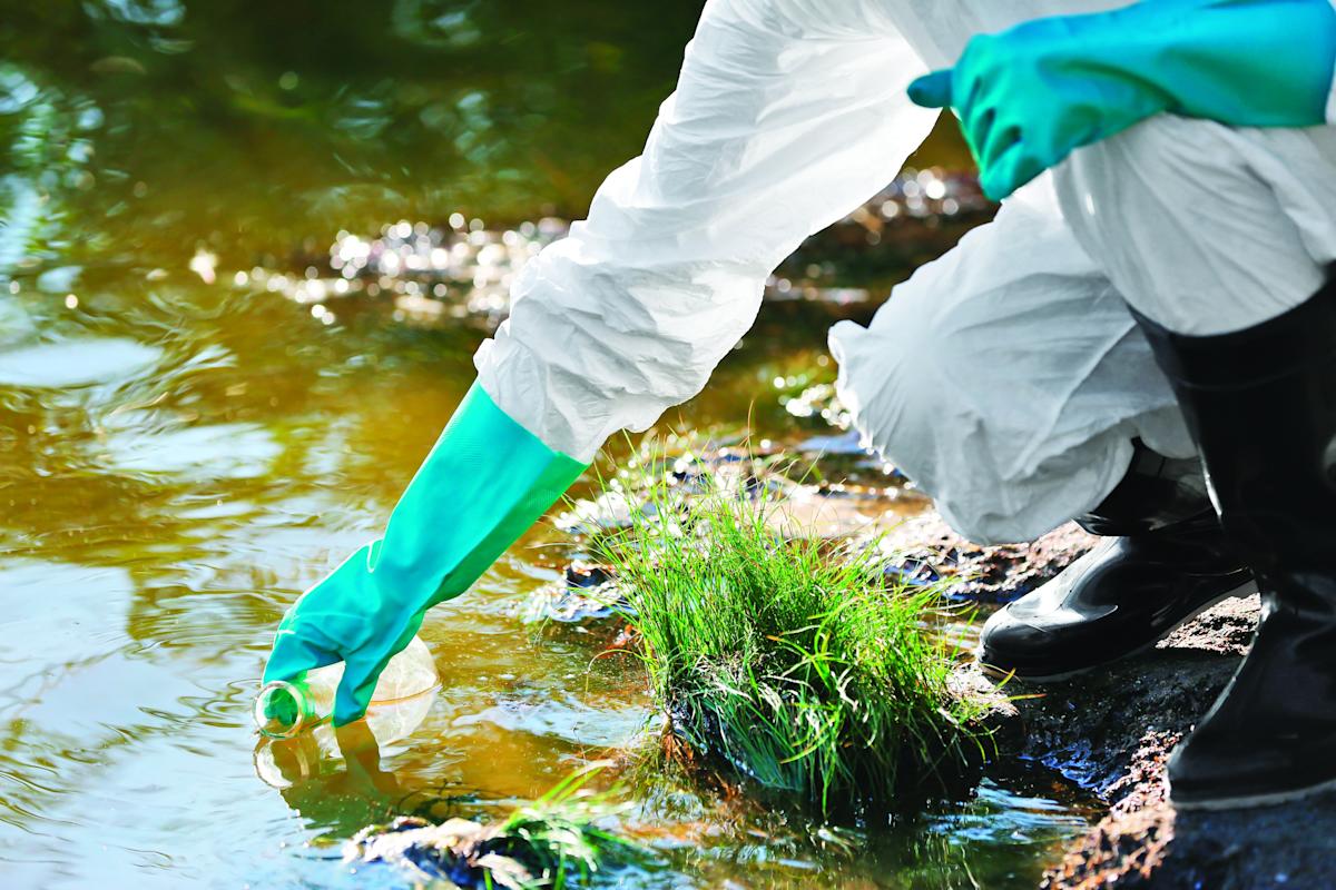 environmental scientist testing water samples