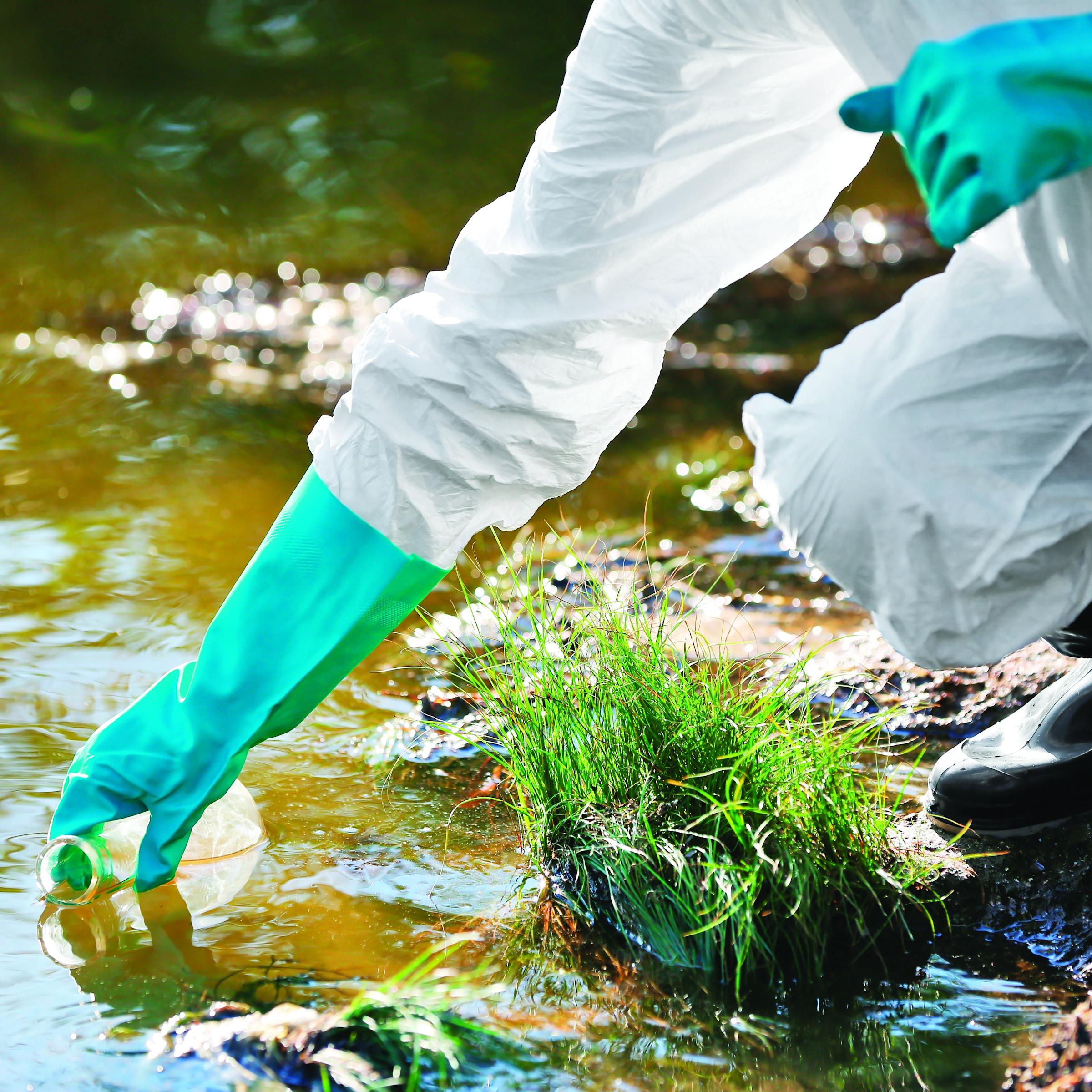environmental scientist testing water samples