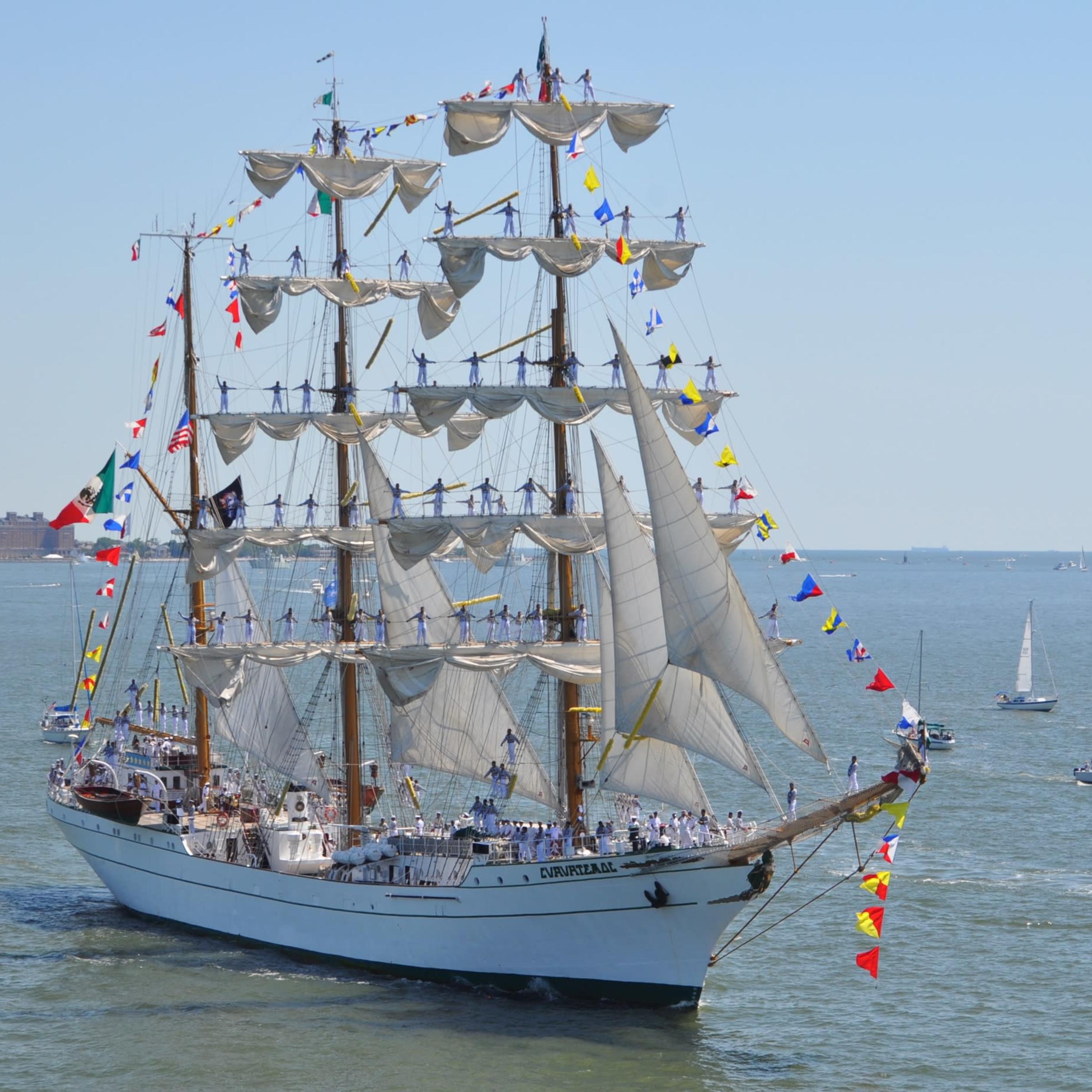 Image of tall ship representing the Parade of Sail event