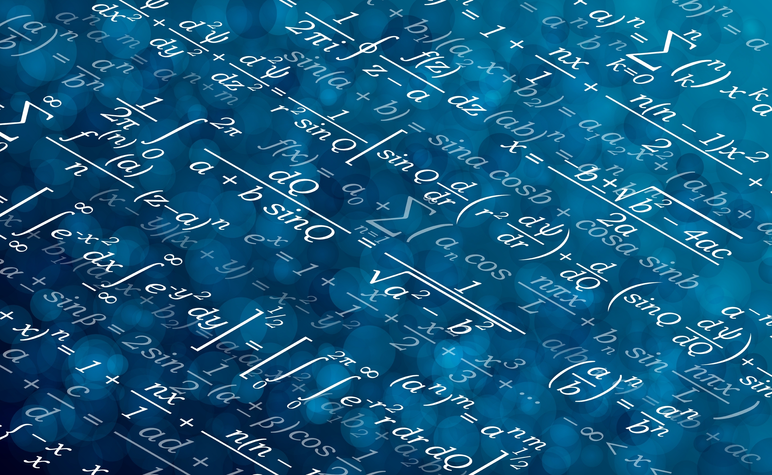 Mathematical equations overlapping each other