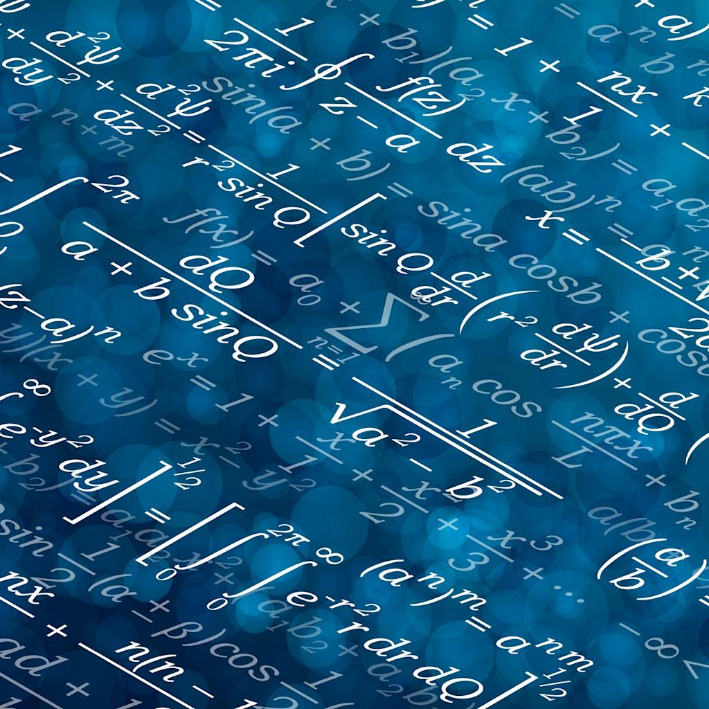 Mathematical equations overlapping each other