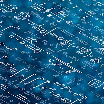 Mathematical equations overlapping each other