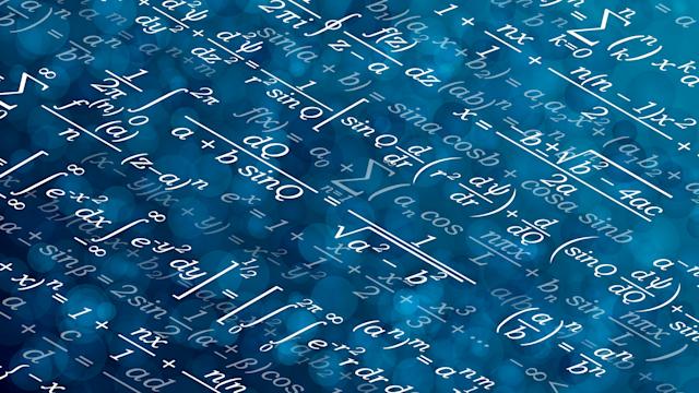Mathematical equations overlapping each other