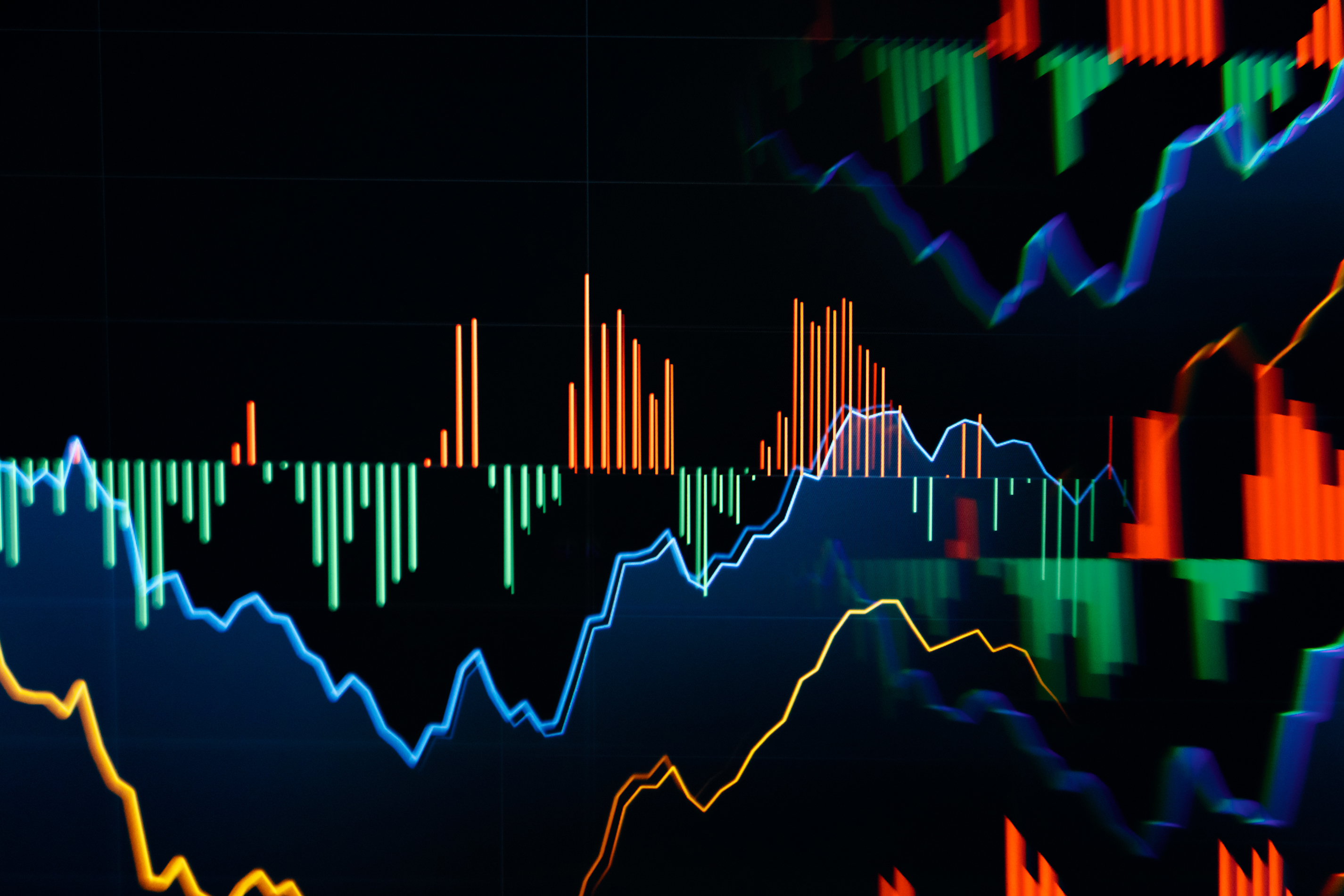 colorful stock chart