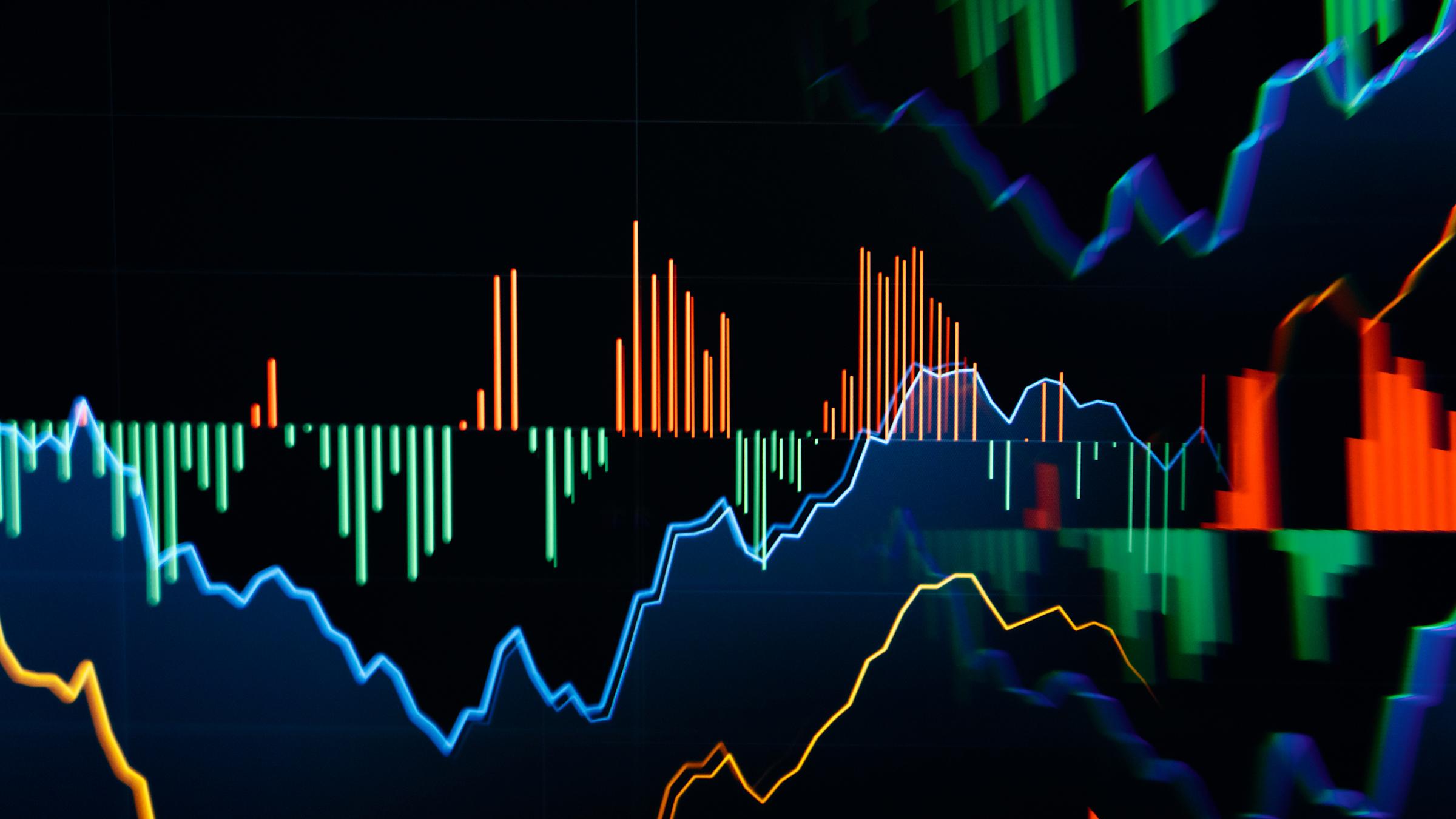 colorful stock chart