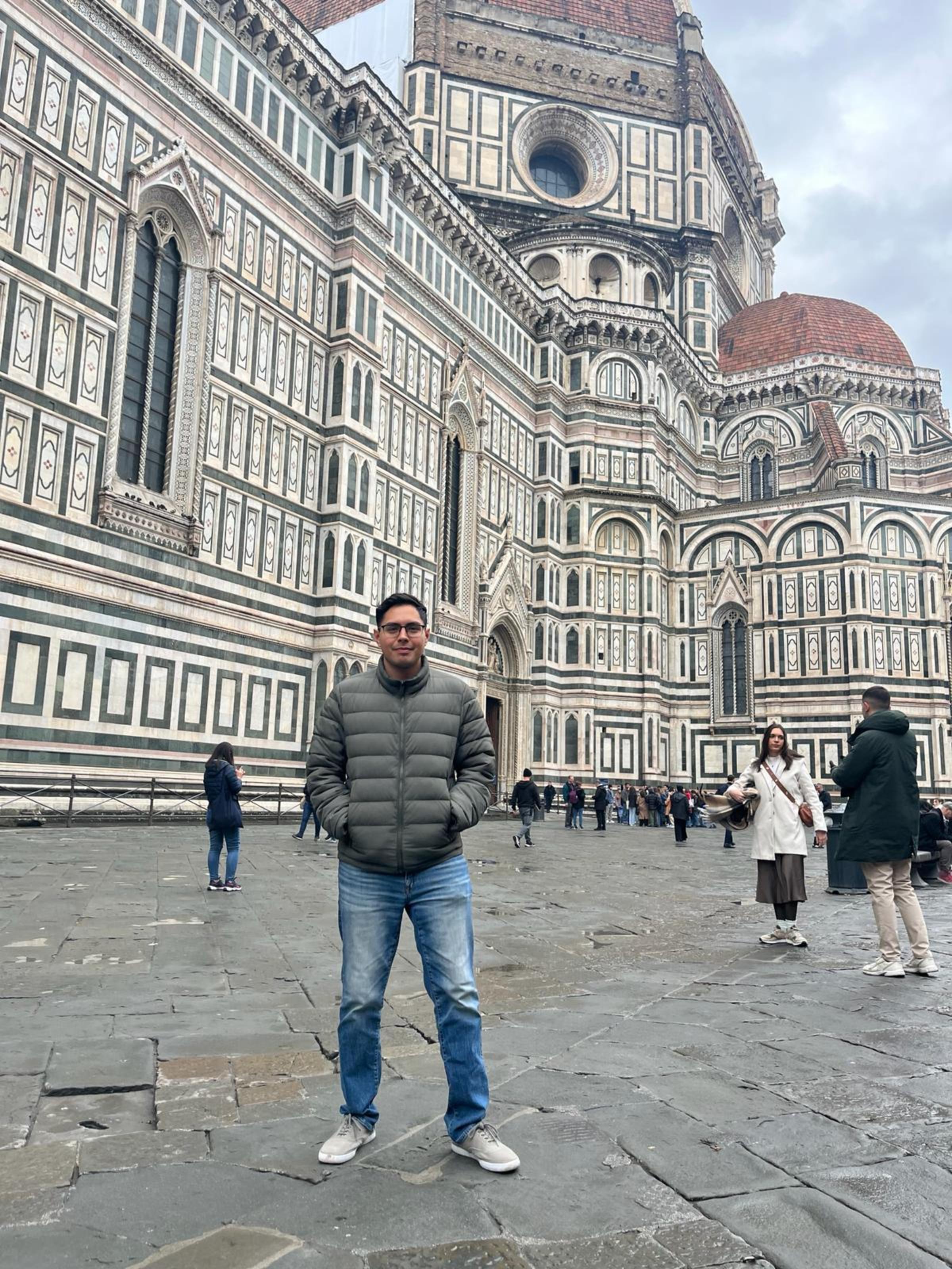 Bryan Villalta in Italy during study abroad