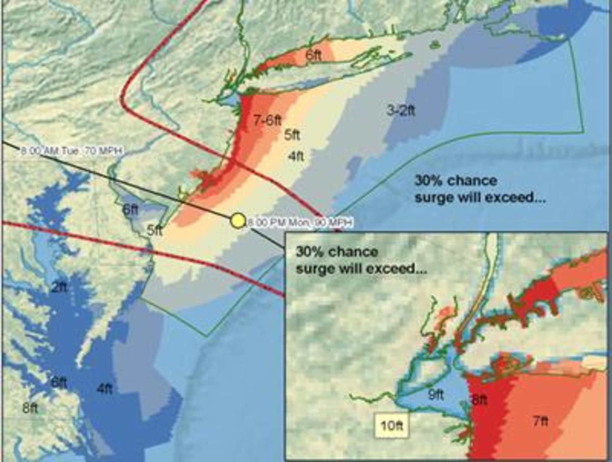 Hurricane Sandy flood map