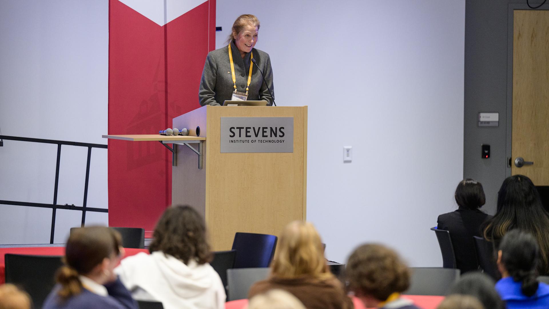 Svetlana Malinovskya at a Stevens podium.