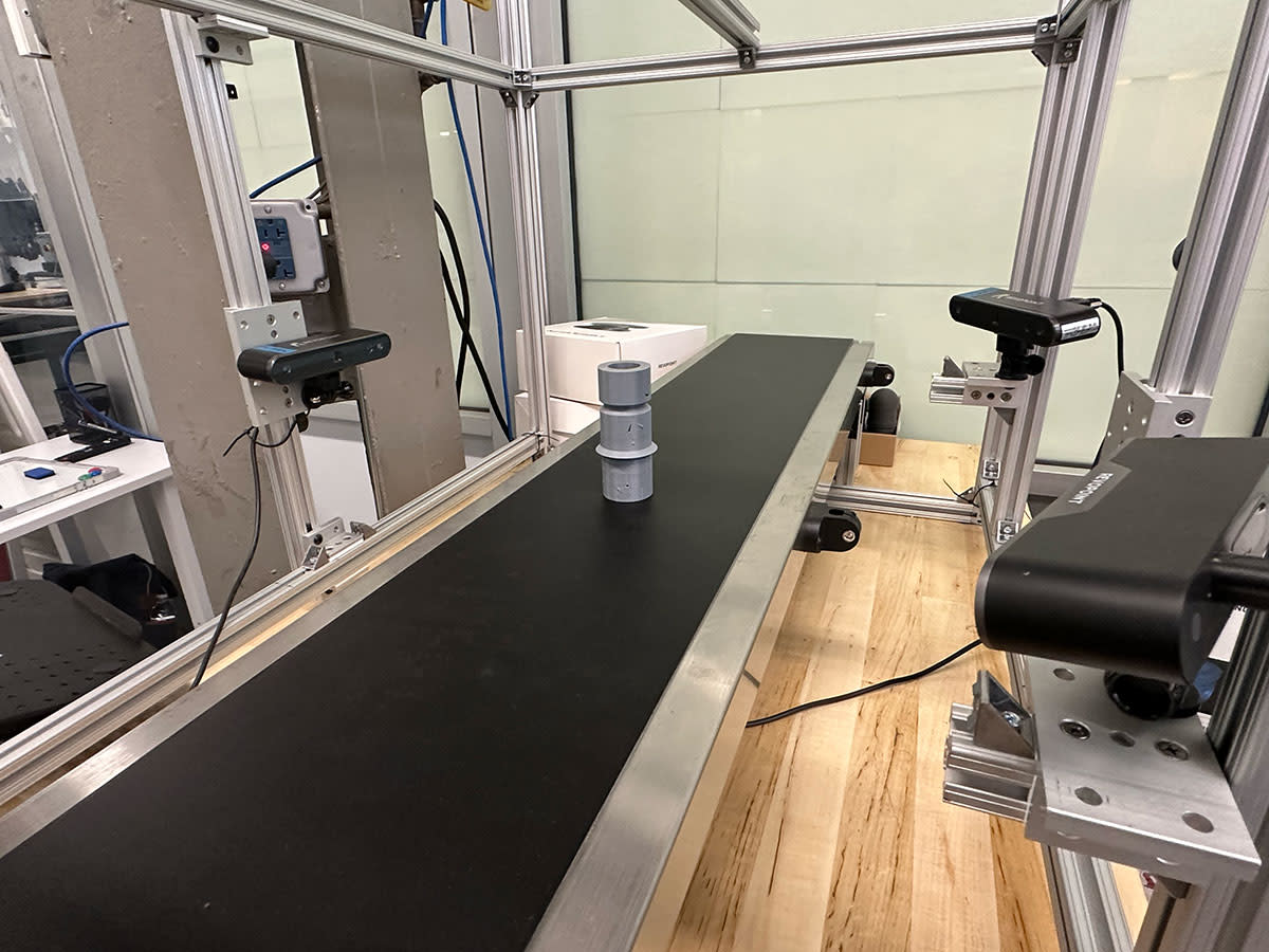 Multiple views of the multi-sensor 3D inspection system.