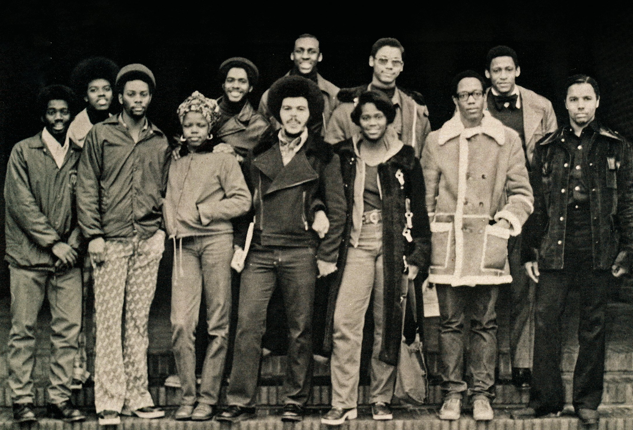 12 students in the Black Students Union in 1975.