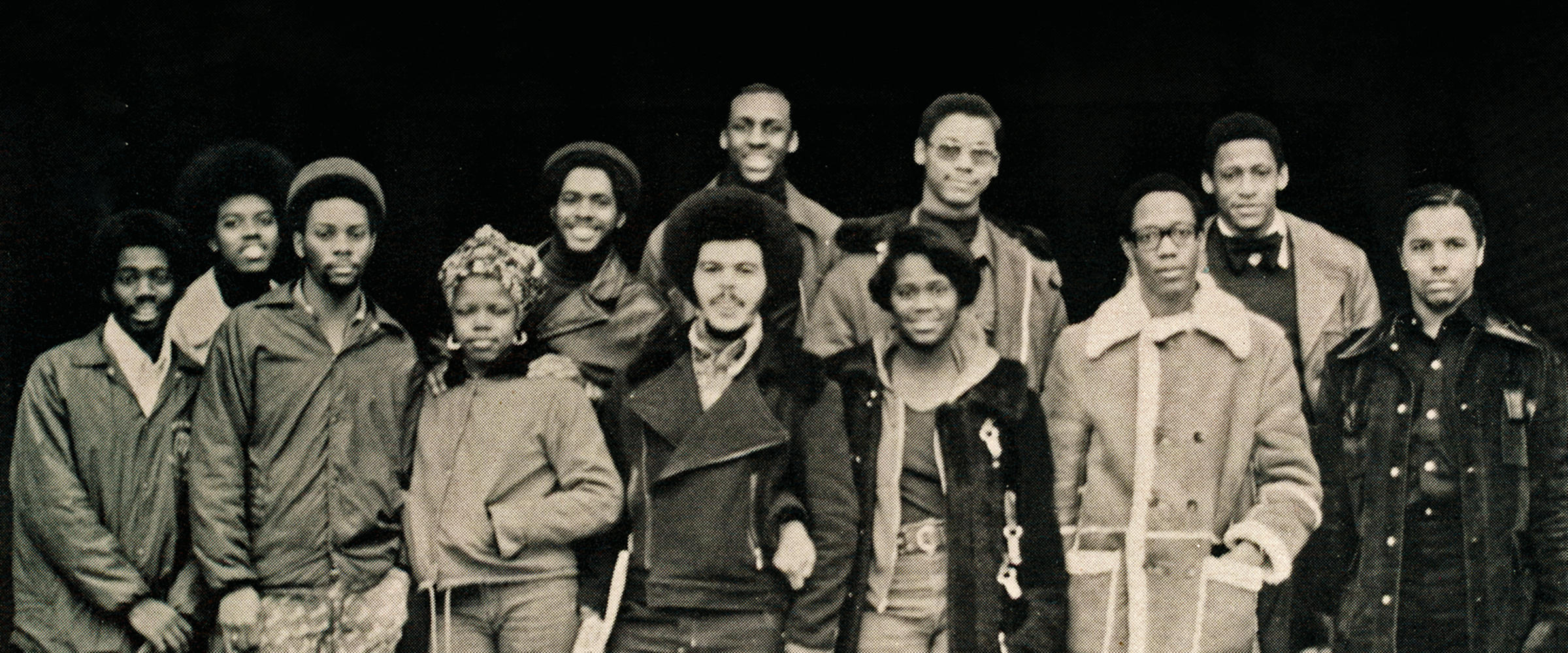 12 students in the Black Students Union in 1975.