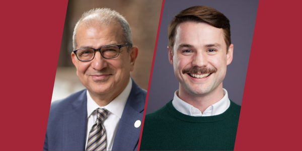 Headshots of President Nariman Farvardin and SAA President Michael Cahill