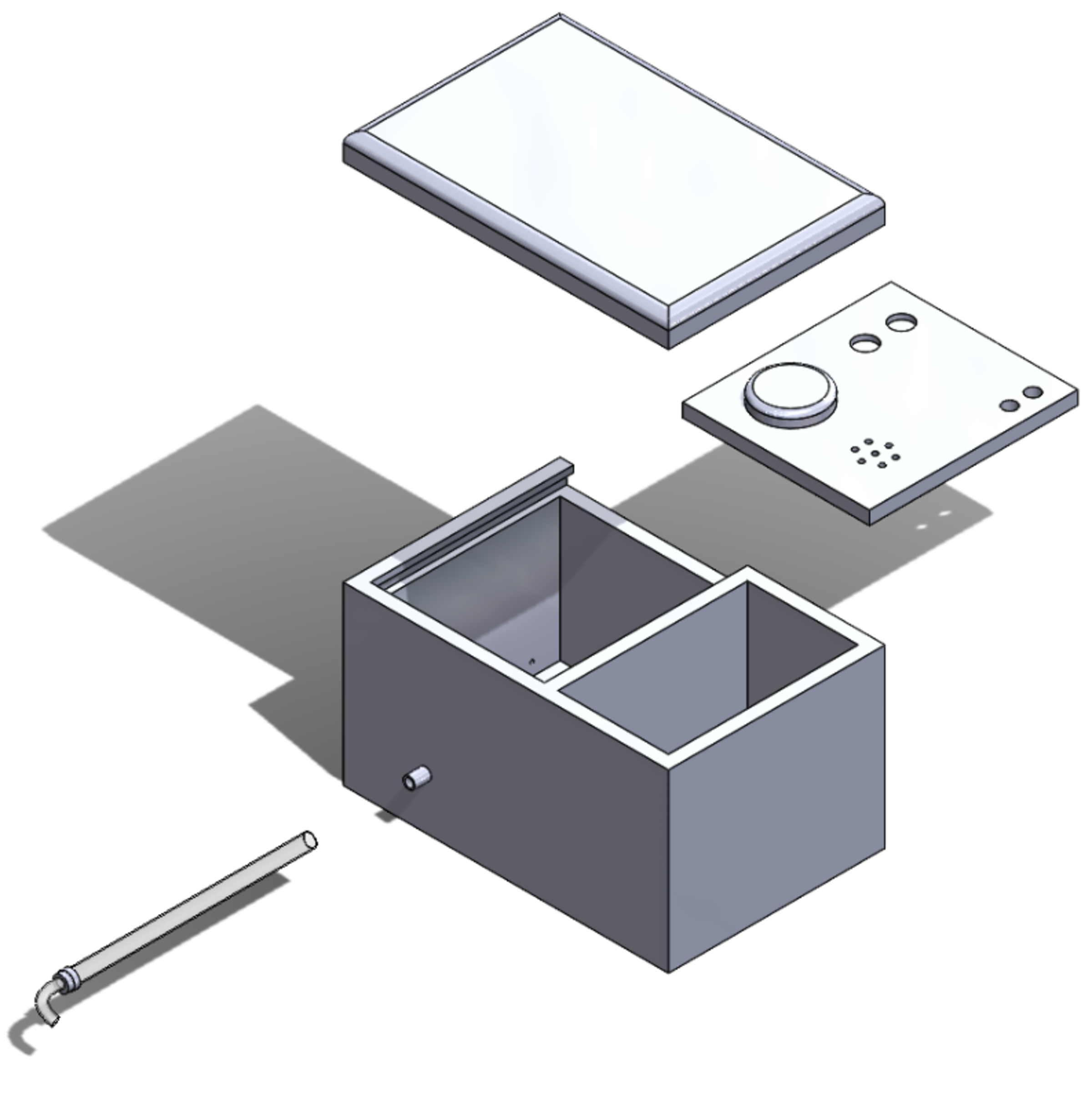 A diagram of the parts comprising the AIRR device.