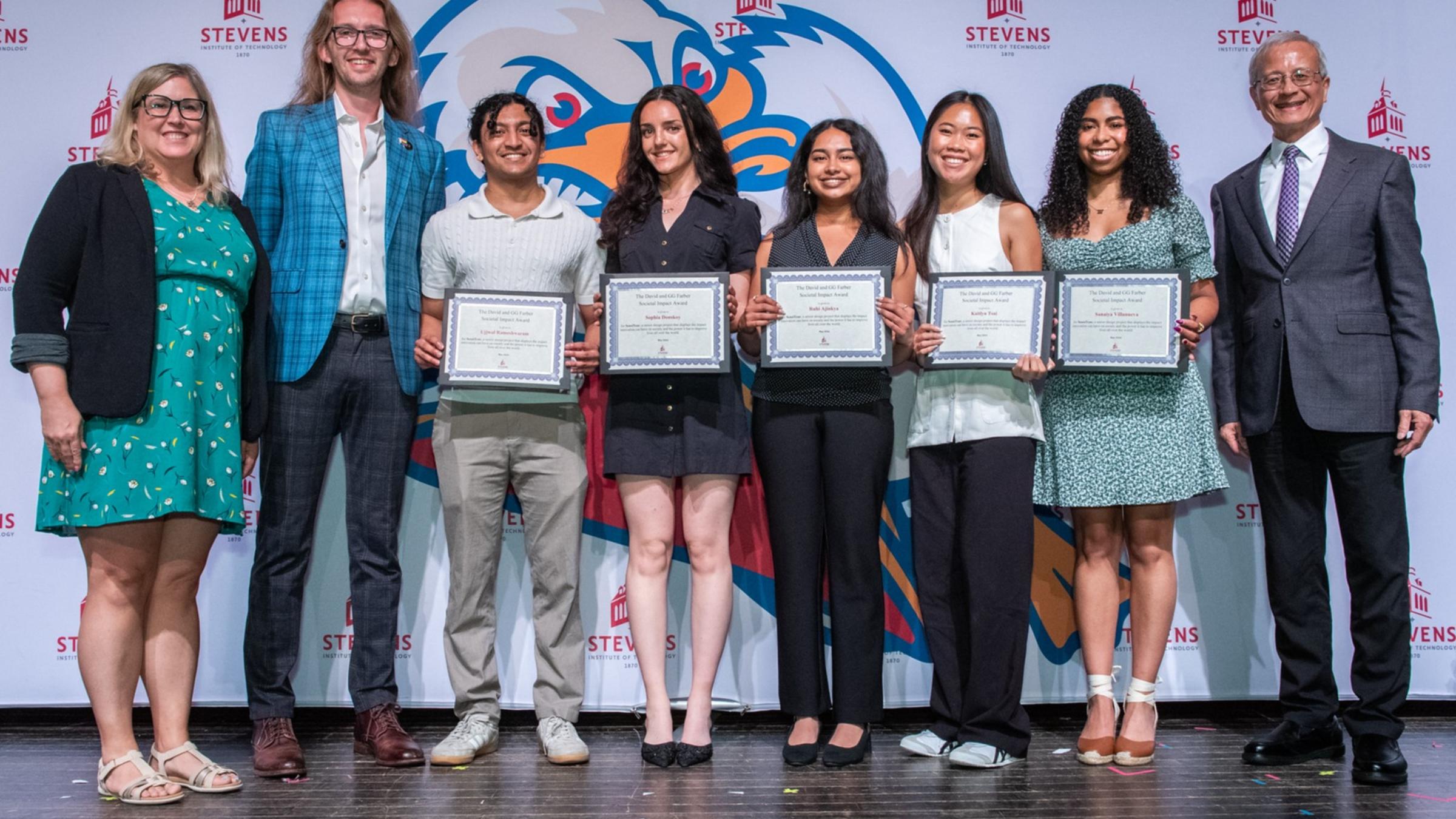 Image of award presenters and recipients at the Senior Awards Ceremony 2026