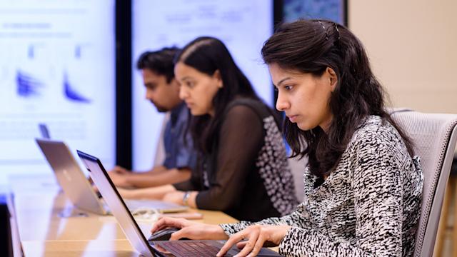 Image of individual on laptop