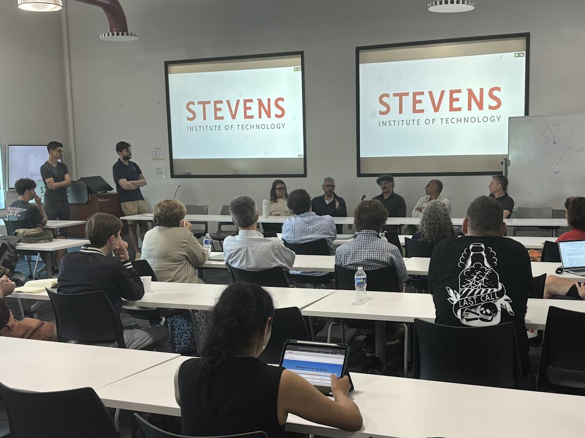 A photo of a presentation in front of a group of people at the 2025 GAGTA conference