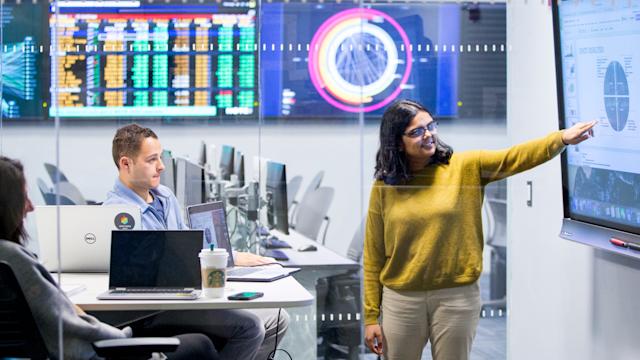 Individuals learning in a conference room