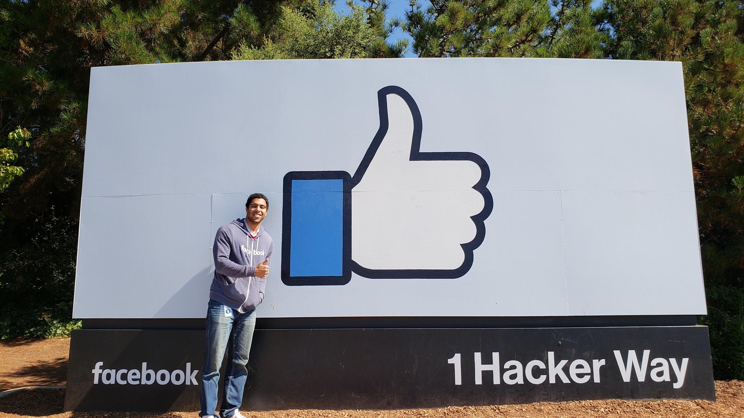 Stevens student Faris at Facebook Company