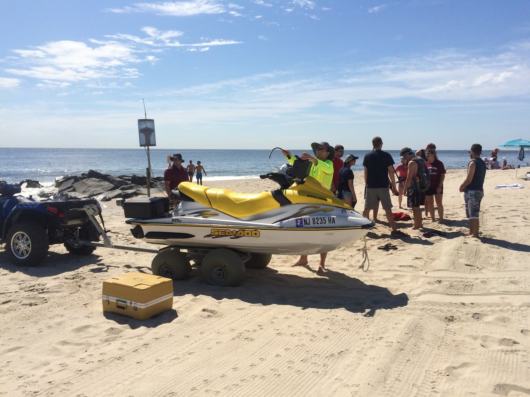 students and jet ski