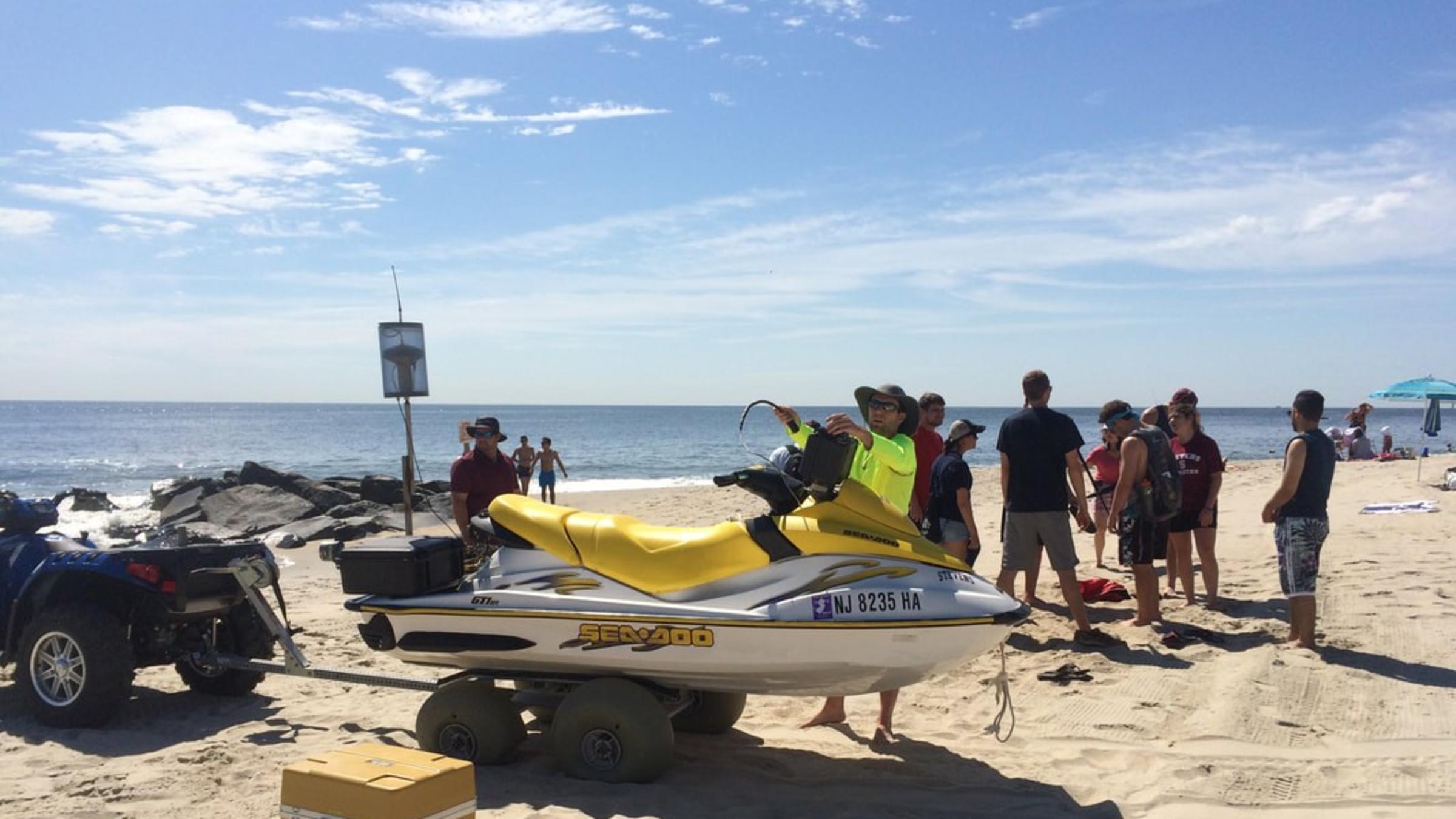 students and jet ski