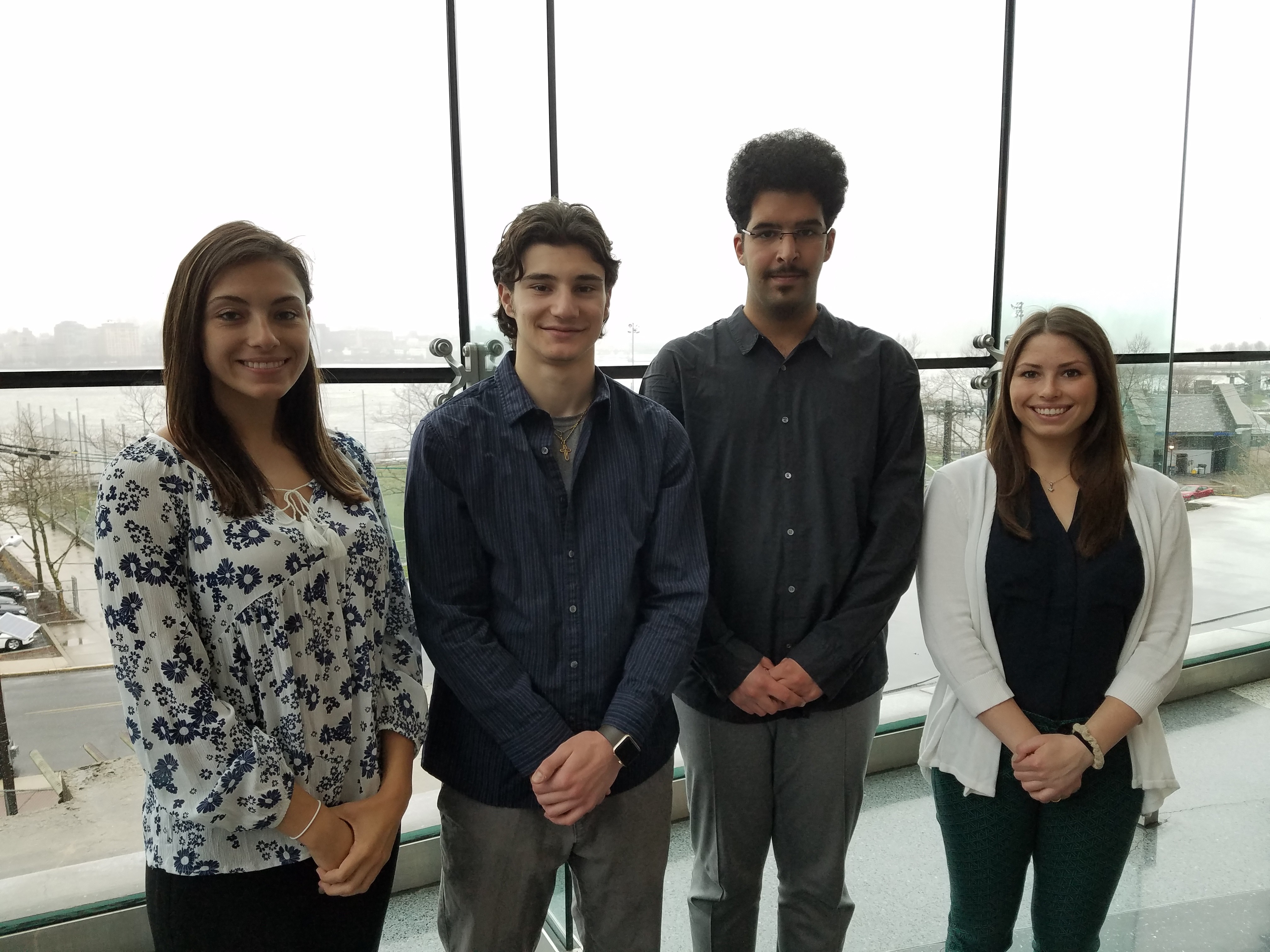 Stevens engineering management students Jessica White, Nicholas Russo, Mohammed Al Saud and Caroline DeLuca