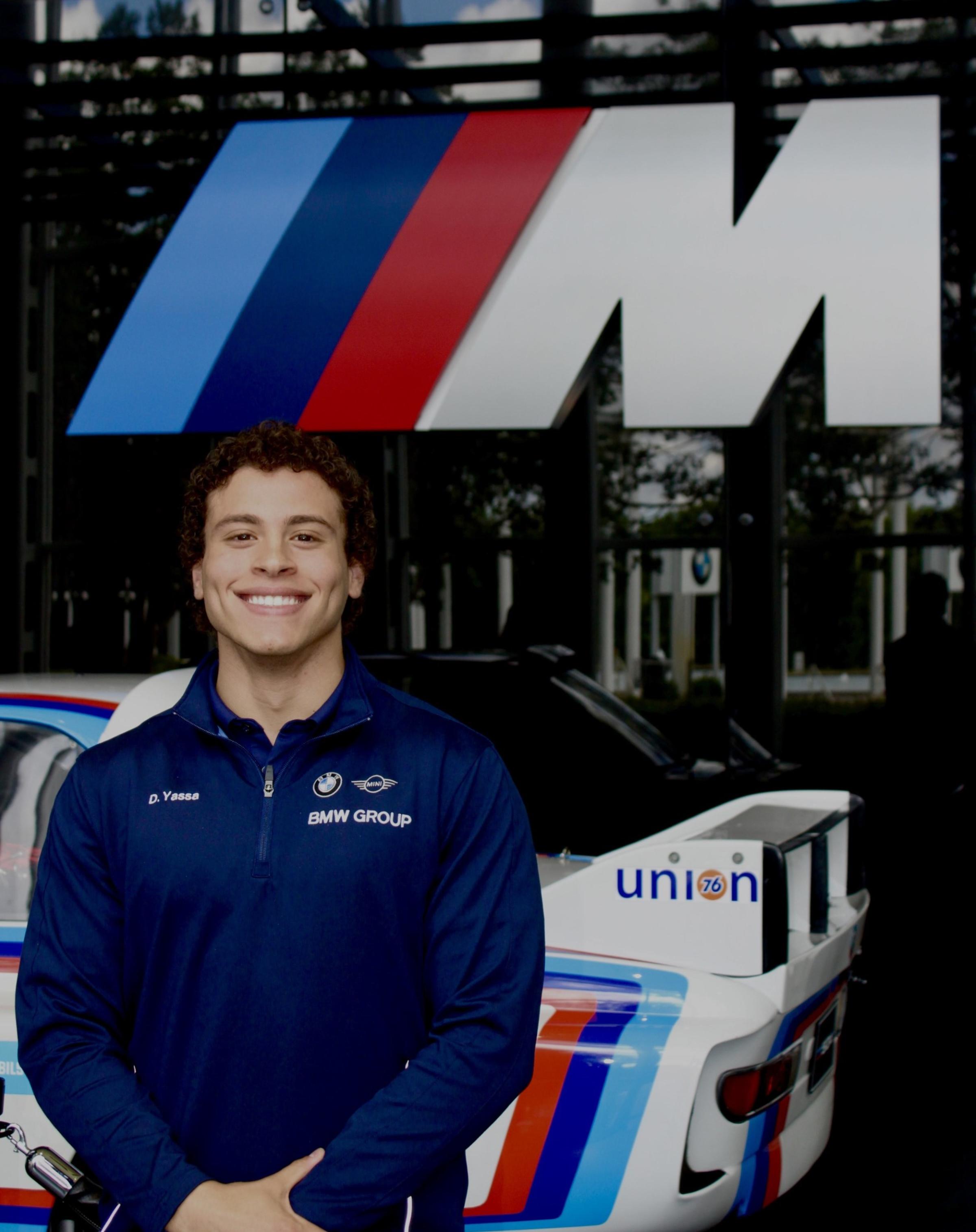 Daniel Yassa '24 at his internships at BMW