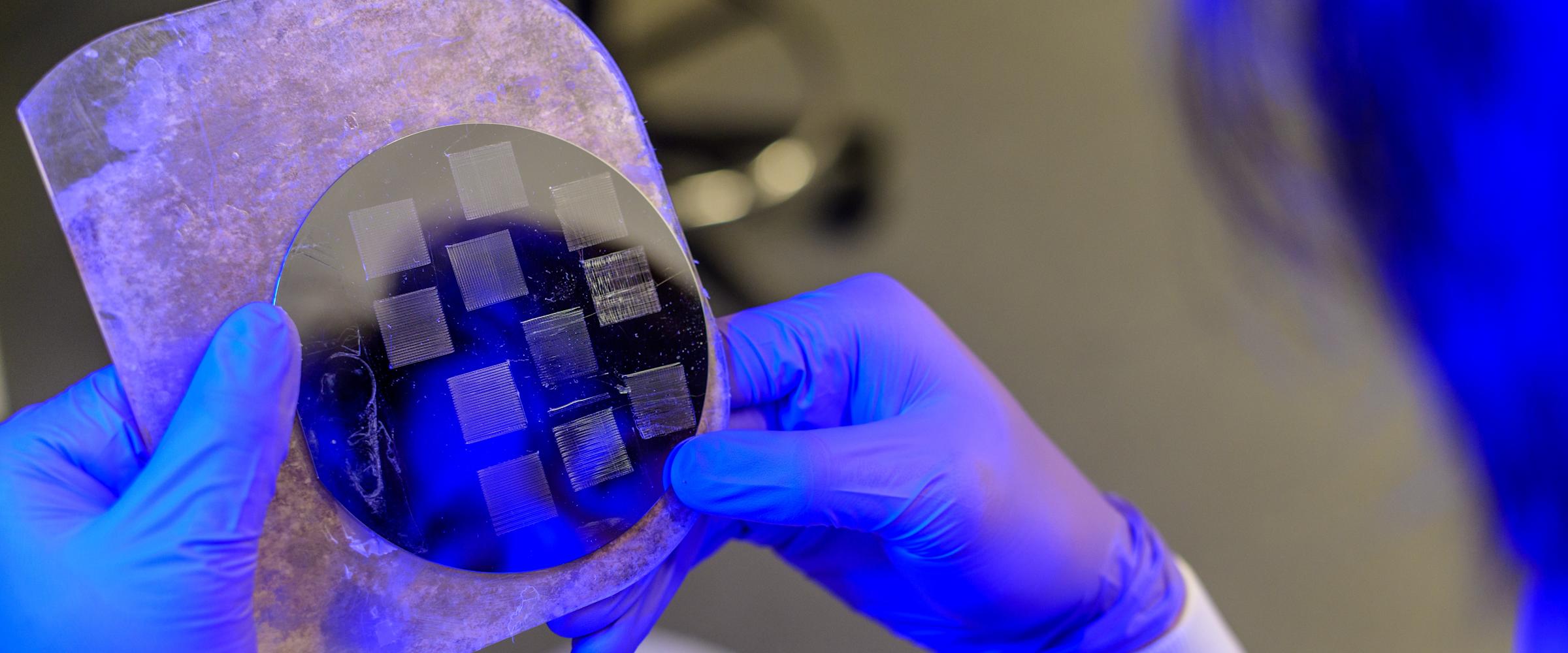 Student using the equipment at Semcer Lab to study tissue reconstruction.