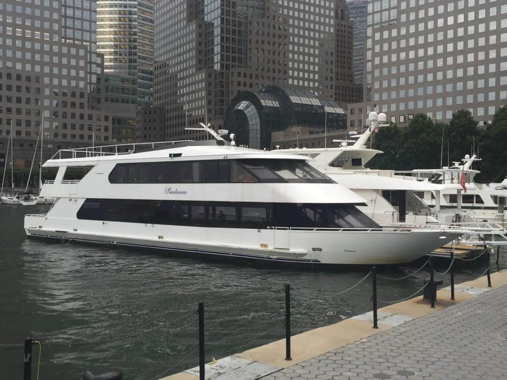 Dinner cruise ship docked 