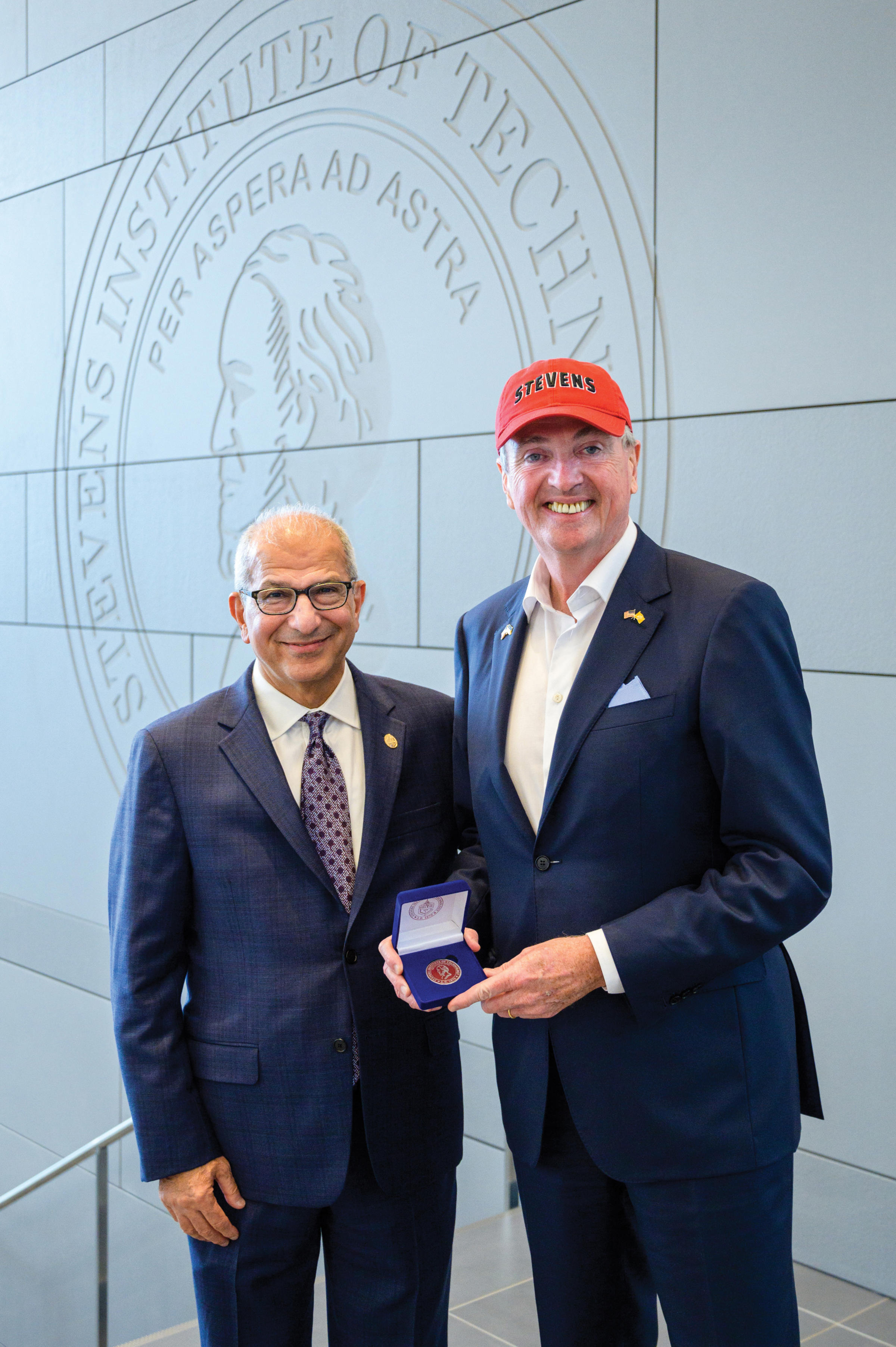 Nariman Farvardin and NJ Governor Phil Murphy in the UCC.