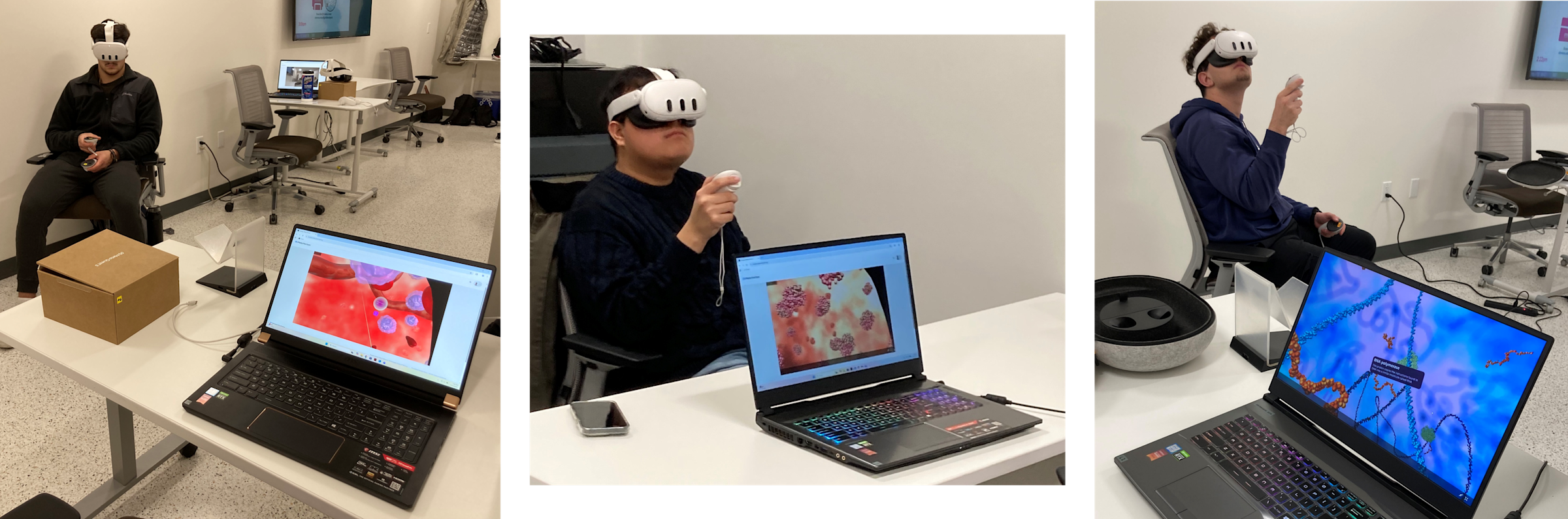 Students in XR Lab using XR headsets