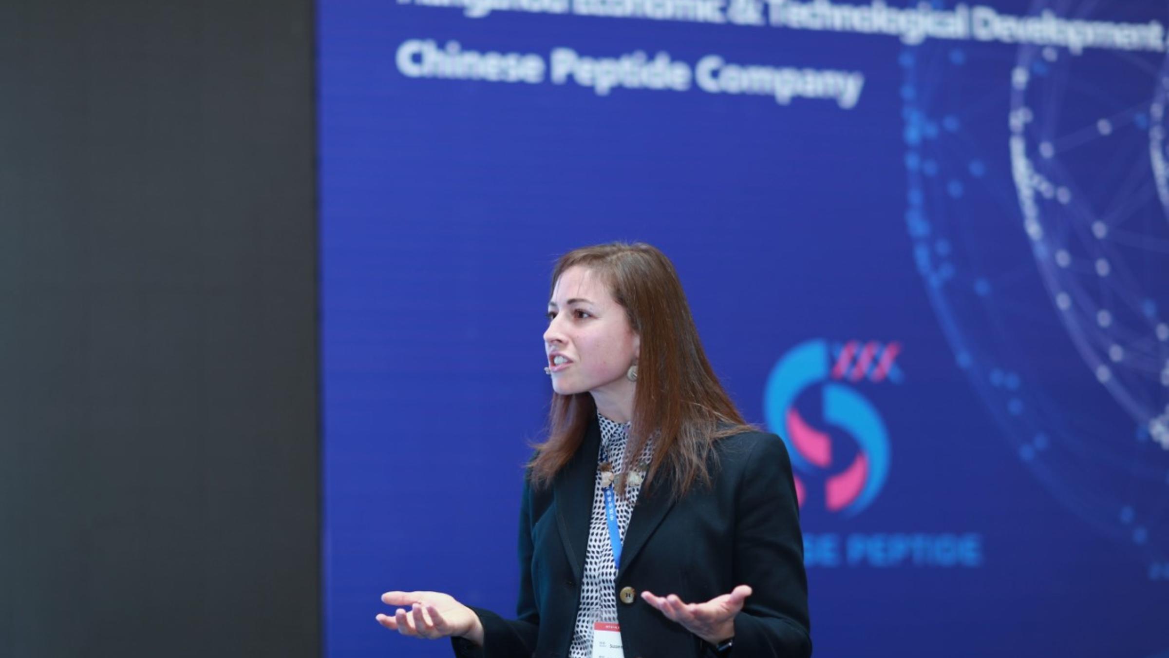 Suzanne D'Addio delivers a presentation