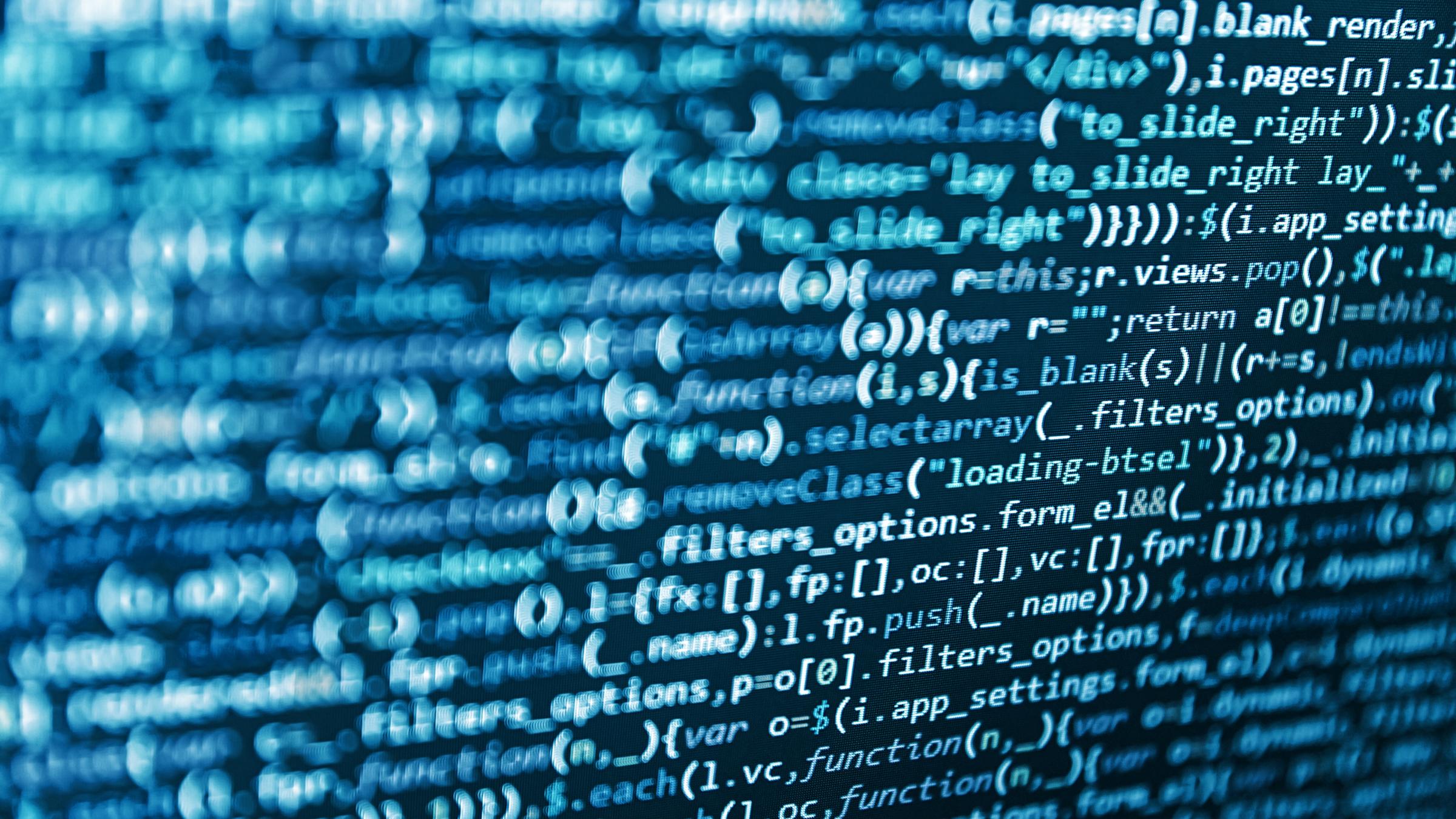 Abstract image of computer code