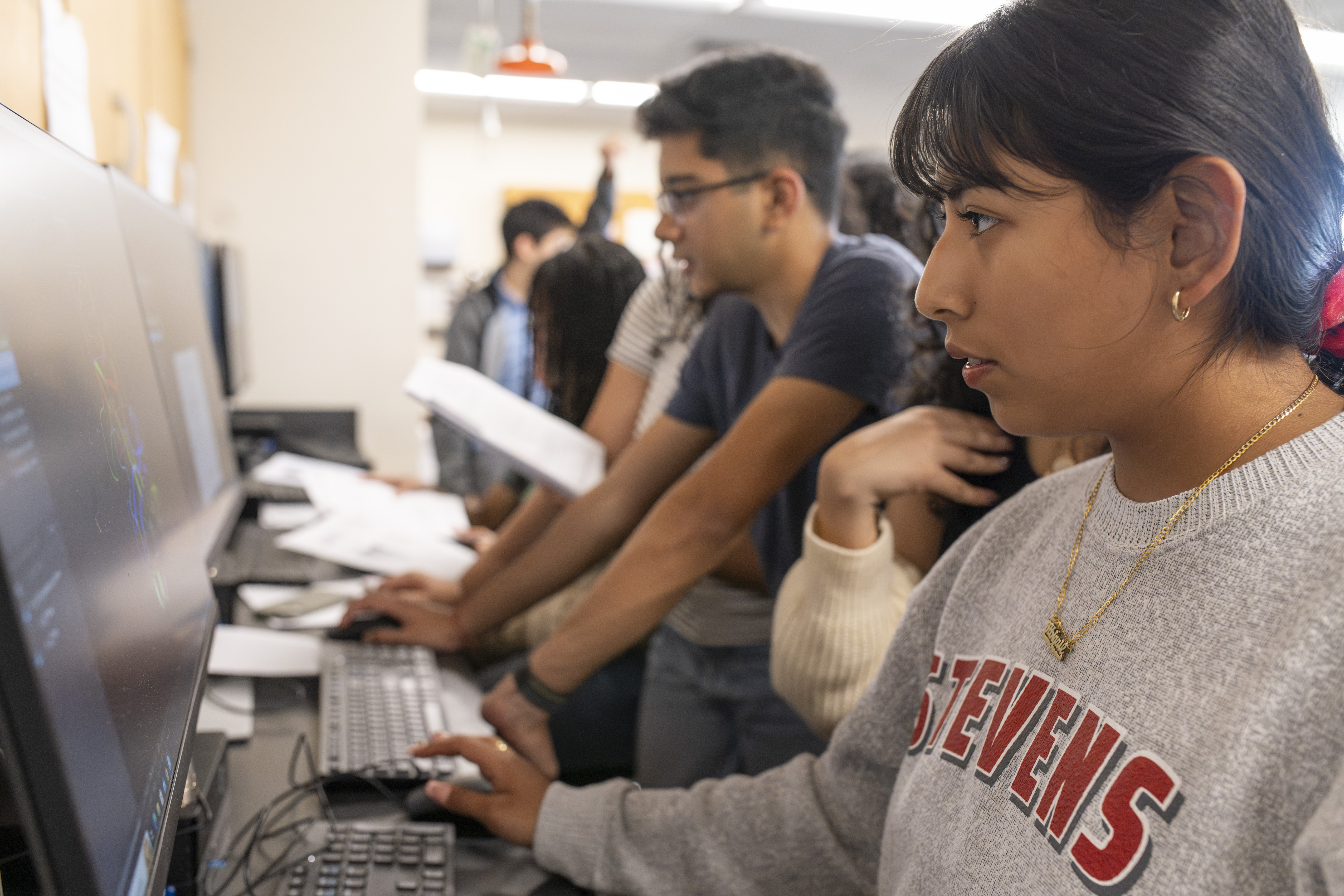 Pre-College Students working on Project