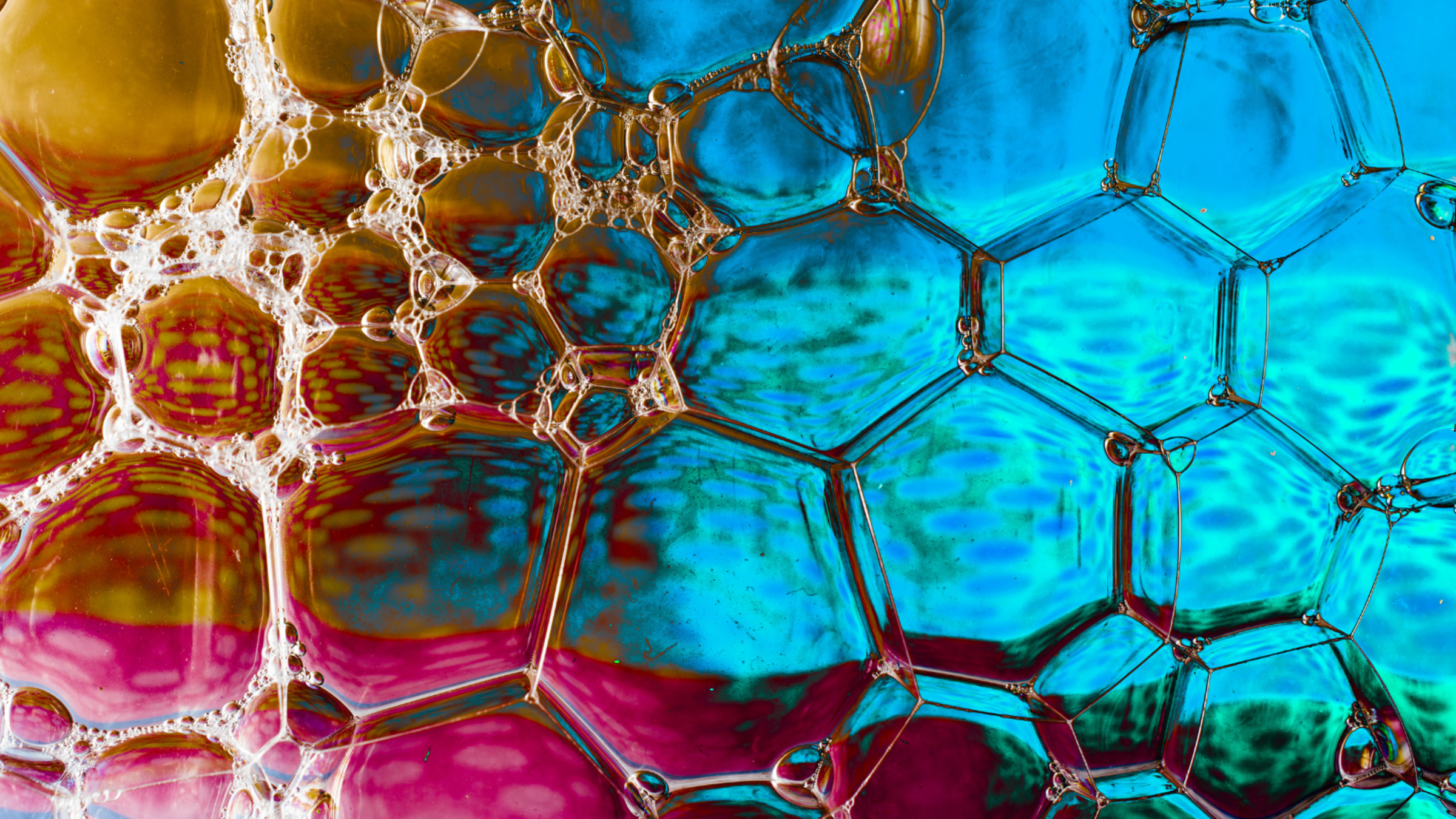 Close-Up Shot colorful Metallic Gel polymer group.