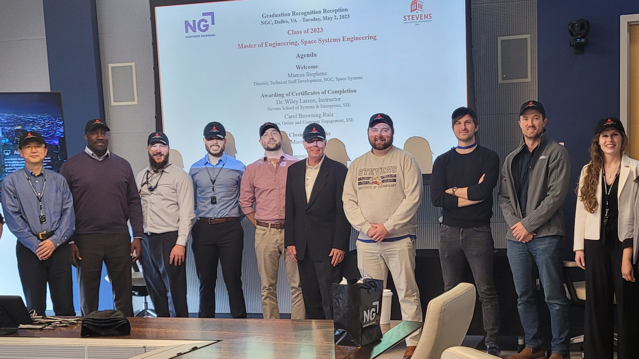 Stevens Spaces Systems Engineering Corporate Education graduates in Dulles, Virginia.