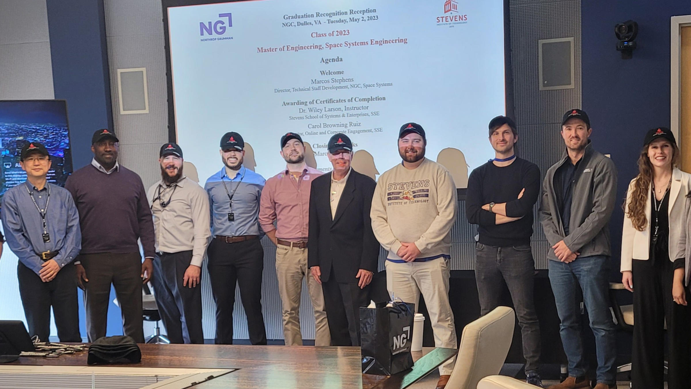 Stevens Spaces Systems Engineering Corporate Education graduates in Dulles, Virginia.