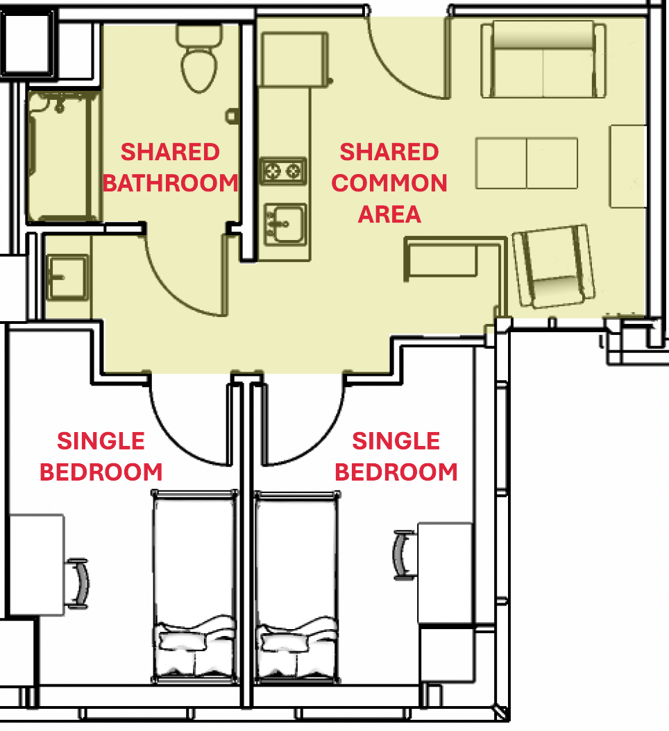 Single Bedroom Suite Layout