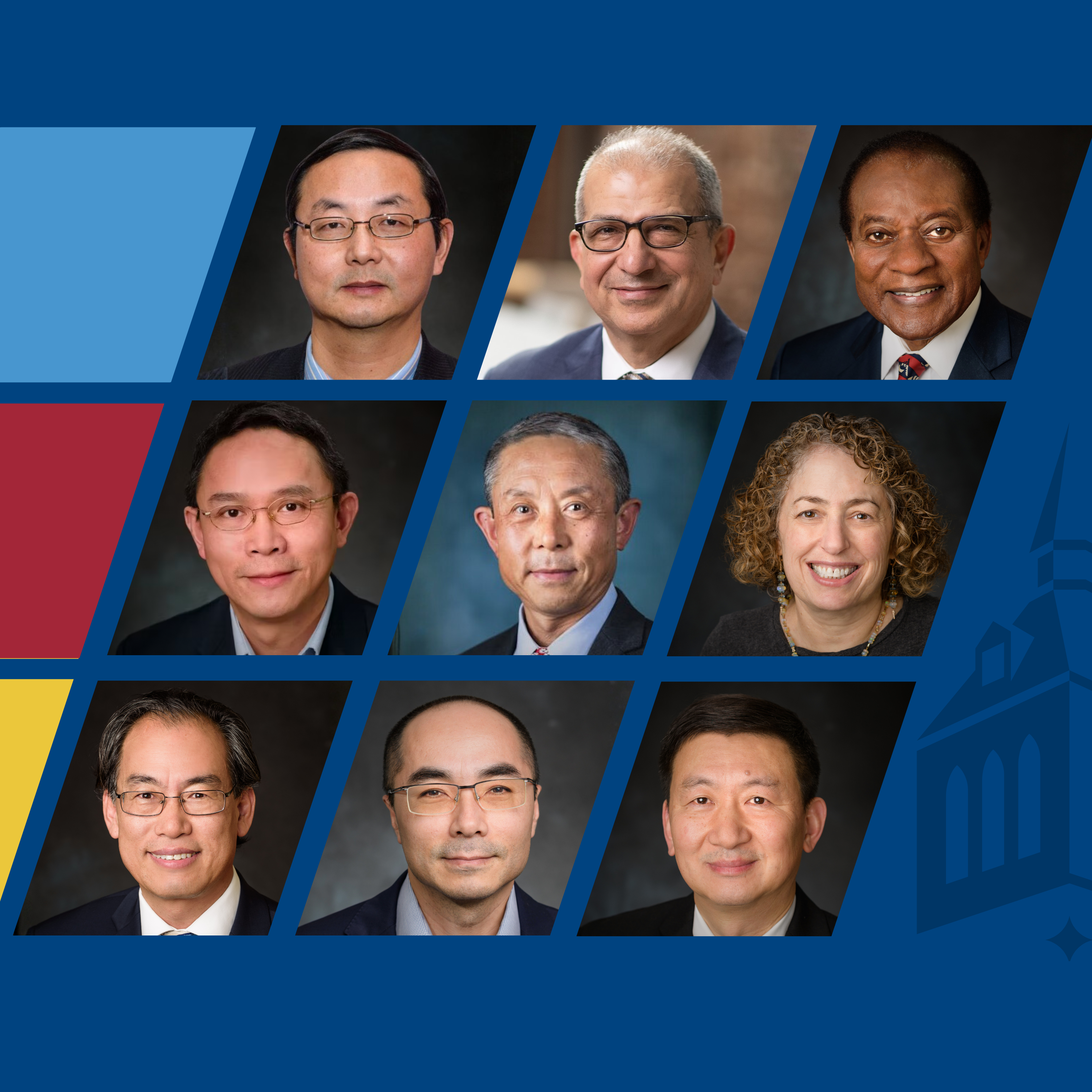 IEEE Fellows, Xiaojiang Du, Nariman Farvardin, Victor Lawrence, Hongbin Li, Jianmin Qu, Eve Riskin, Min Song, Lei Wu and Yu-Dong Yao.