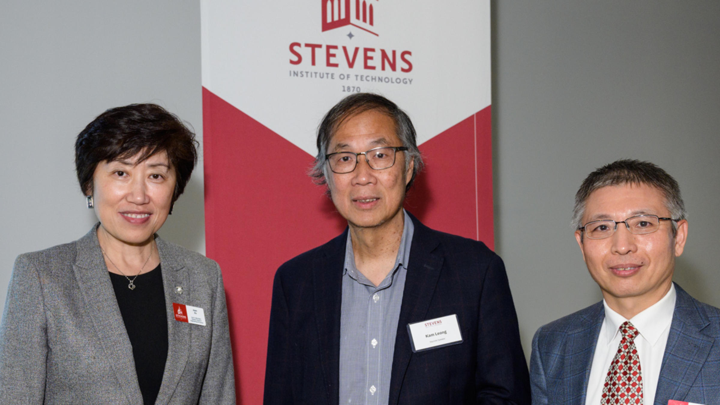 3 Stevens officials at CHI relaunch event November 2023