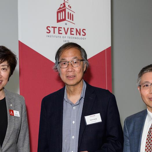 3 Stevens officials at CHI relaunch event November 2023
