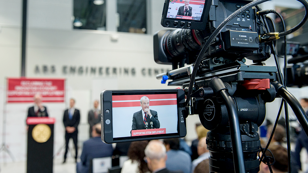 Video camera recording an event